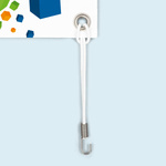 Mounting option white elastic cord with stainless steel hook