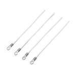 Elastic strap with stainless steel hooks 400 mm, white, set of 4
