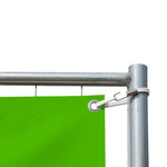 Tarp Fastening: Elastic cord with stainless steel hook and loop, 250 mm, white