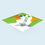 transparent film without white print: design translucent, unprinted areas transparent.