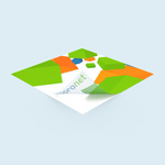 without white underprint: design translucent, unprinted areas transparent