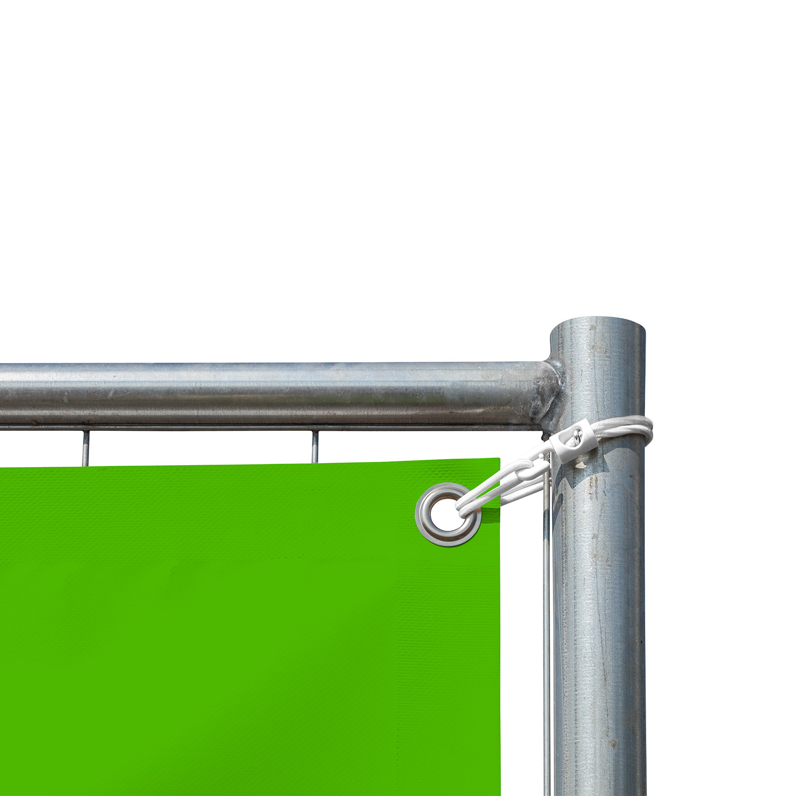 Attachment of the tarpaulin: elastic cord with plastic hook 200 mm, white