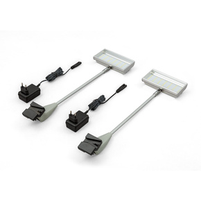 LED-Spot Alu for Pop Up Display Magnet, silver, set of 2