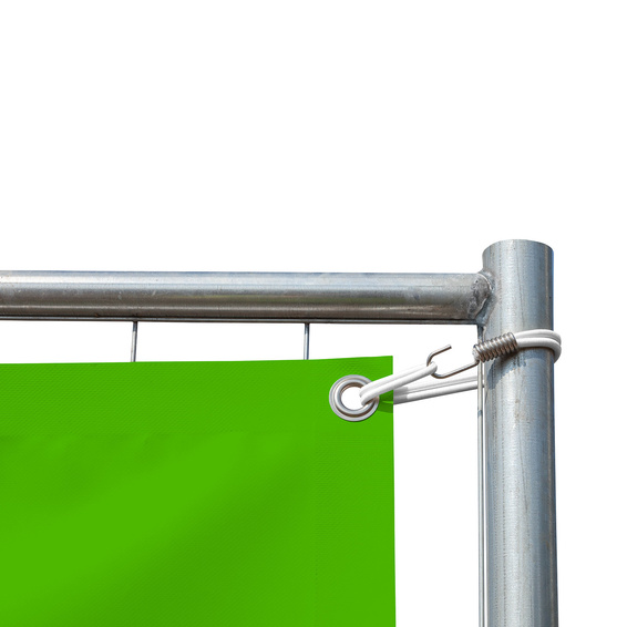 Tarp Fastening: Elastic cord with stainless steel hook and loop, 250 mm, white