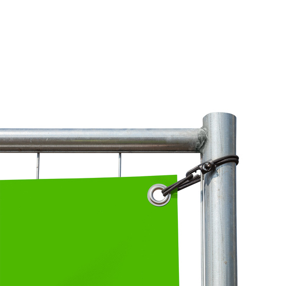 Attachment of the tarpaulin: elastic cord with plastic hook 200 mm, black