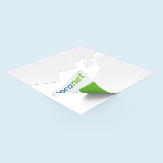 White underprint on the back. Colors: design opaque, unprinted areas transparent.