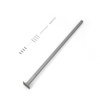 Support post for side awning, silver gray