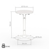 Dimensions Standing Table 70 cm by Vispronet