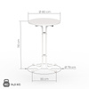 Dimensions Standing Table 80 cm by Vispronet