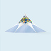 Star tent with 6 transparent full walls