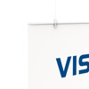 Fabric banner with embedded metal rod and attachment set (included)