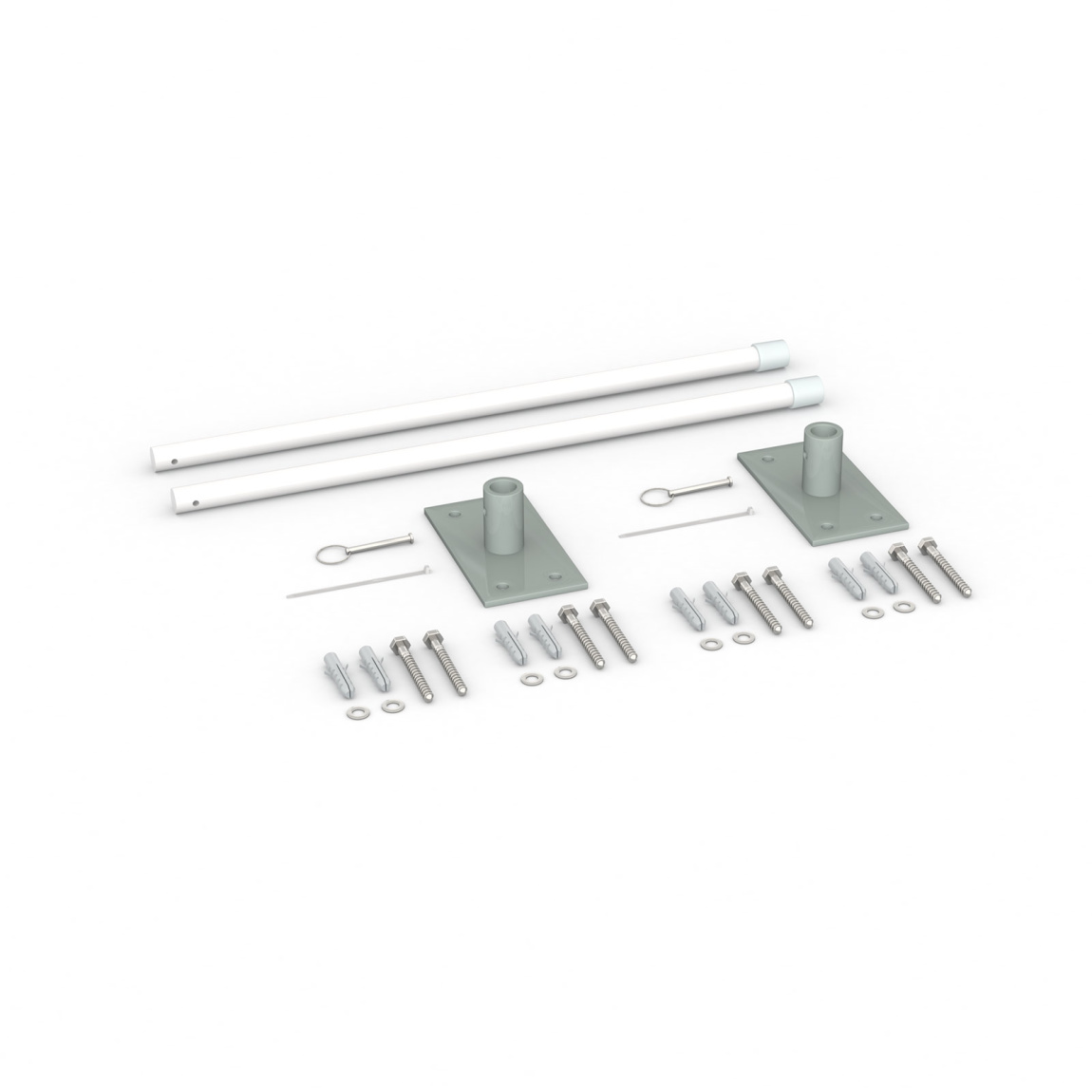 Street Banner Basic for wall mounting, scope of delivery