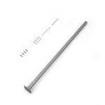 Support post for side awning, silver gray