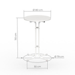 Stretch cover, suitable for Vispronet standing tables - dimensions standing table ø 80 cm