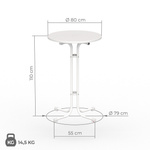 Dimensions Standing Table 80 cm by Vispronet