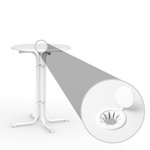 Bar table, 70 cm diameter, including a hole for a parasol with a lockable lid