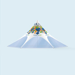 Star tent with 6 transparent full walls