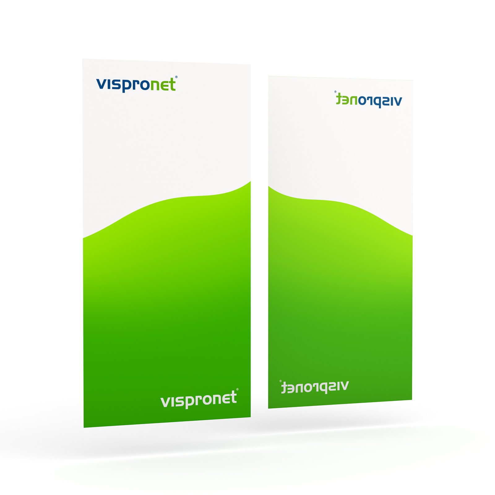 Print image on the reverse side mirrored (material-dependent visibility up to 100%)