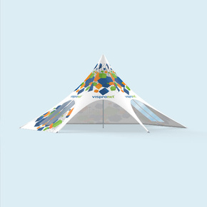 Star tent, 4 walls, with print