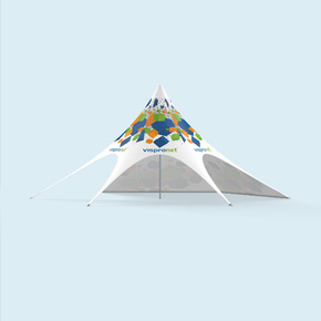 Star tent, 2 walls, with print