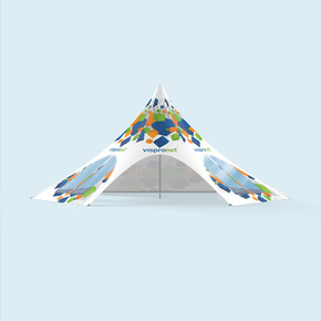 Star tent, 5 walls, with print