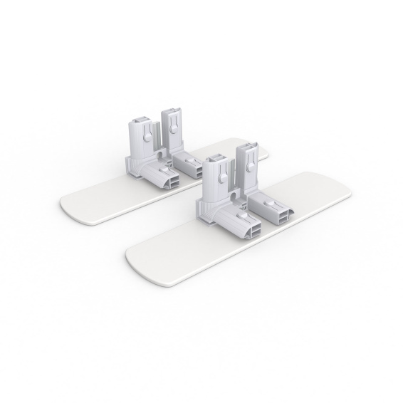 Base feet with corner connector, set of 2, for Lightbox flex exhibition wall