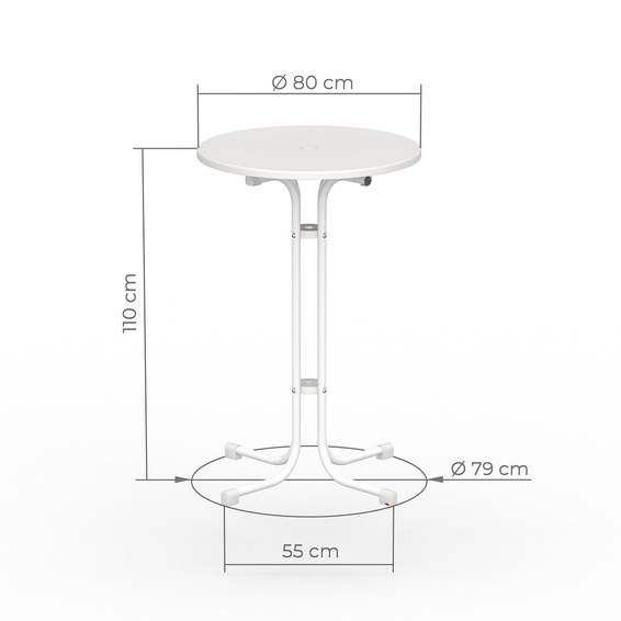 Stretch cover, suitable for Vispronet standing tables - dimensions standing table ø 80 cm