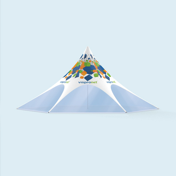 Star tent with 6 transparent full walls