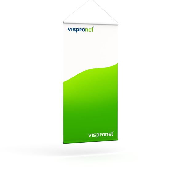 Fabric banner Twiny with hemstitch on upper and lower edge