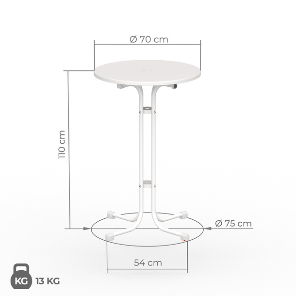 Stretch cover, suitable for Vispronet bar tables – dimensions: bar table ø 70 cm