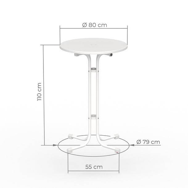 Stretch cover, suitable for Vispronet standing tables - dimensions standing table ø 80 cm