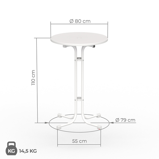 Stretch cover, suitable for Vispronet bar tables – dimensions: bar table ø 80 cm