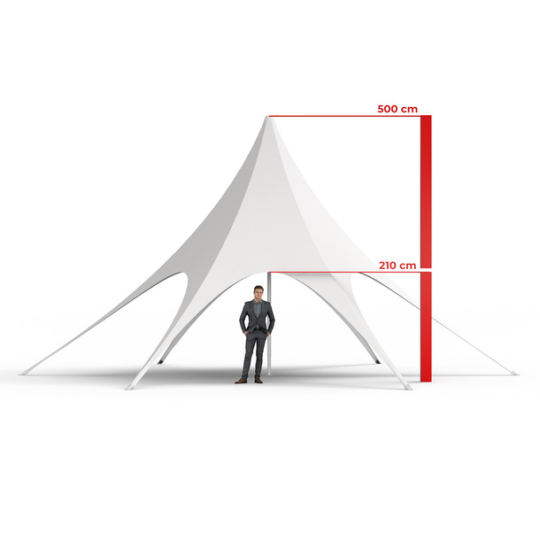 Printed star canopy/star tent, system height