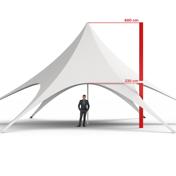Printed star canopy / star tent, system height