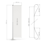 Suitable for flags: width 60 cm, height 125 - 240 cm
