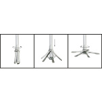 Telescopic mast with practical folding base - easy and no tools required