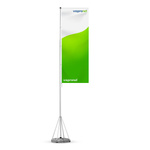 Mobile Flagpole T-Pole® 100 with water-fillable base, filling capacity 70 l