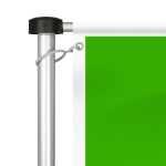 Mobile flagpole T-Pole® 200, mast head with rotatable presenter (length 120 cm)