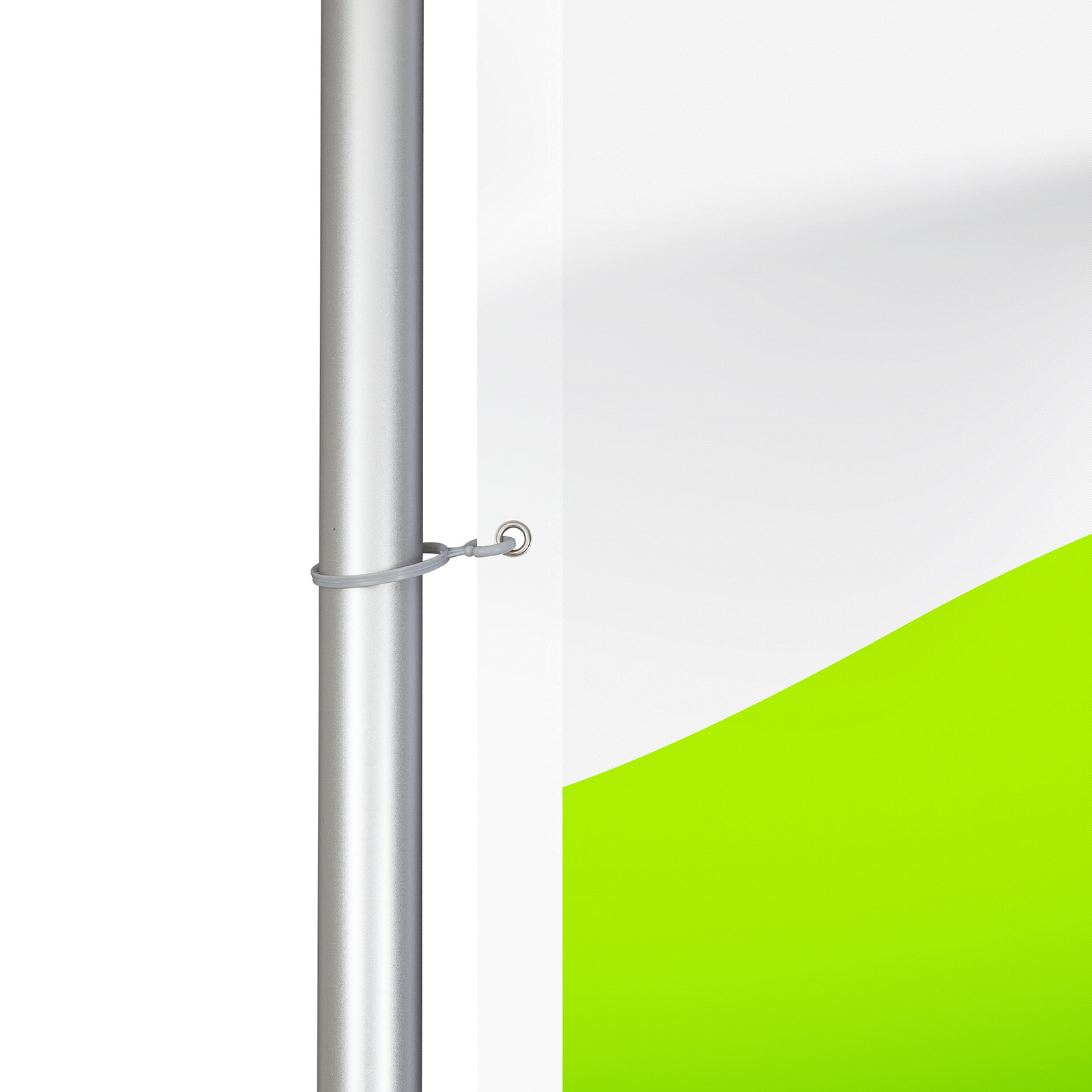 Mobile Flagpole T-Pole® 100, Attachment to the Telescopic Pole
