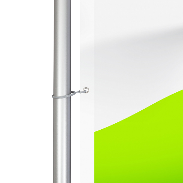 Mobile flagpole T-Pole® 100 & 200, attachment to telescopic pole