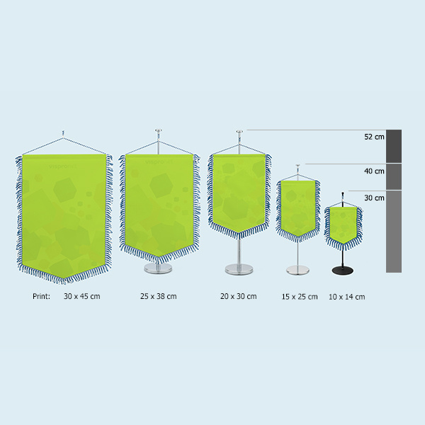 Table banner size overview