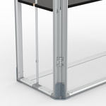 Trade Show Counter with Flexible Keder Frame, Stable Corner Connections