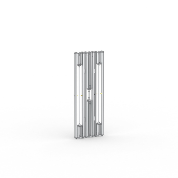 Trade fair counter with flexible keder frame, system folded