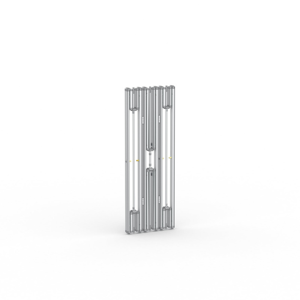 Trade fair counter with flexible keder frame, system folded