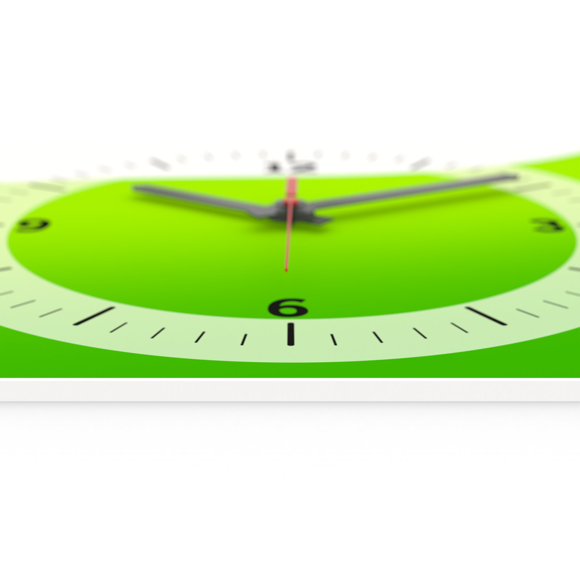 Clock made of rigid foam board: silky matte finish, brilliant colour reproduction