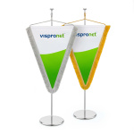 Table pennant with silver or gold cut fringe