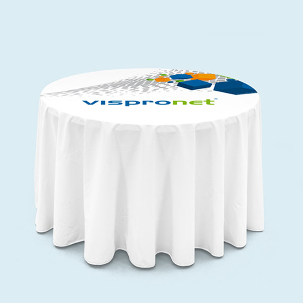 Floor-length tablecloths for round folding tables