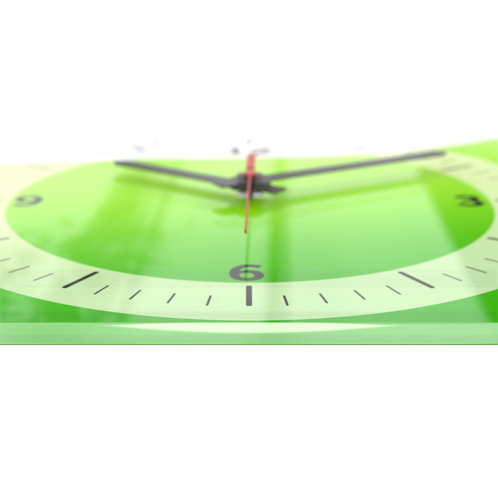 Clock made of acrylic glass: high-gloss finish, polished edges, exclusive depth effect
