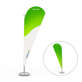 Table banner, drop shape