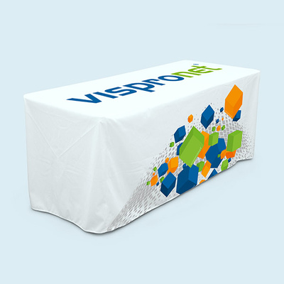 Floor-length table covers for rectangular folding tables